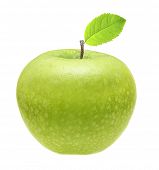 foto of yield  - Green apple isolated - JPG 