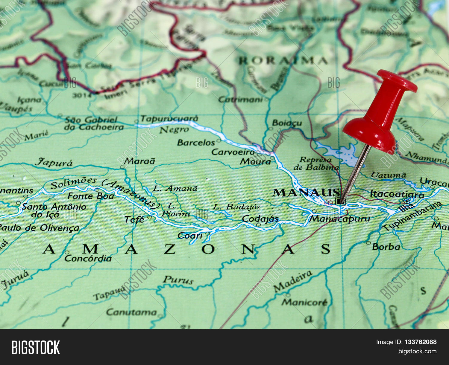Map Pin Point Manaus Amazonas, Image & Photo | Bigstock