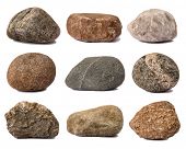 image of rocks  - Rocks isolated on white - JPG 