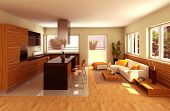 foto of interior  - 3d render of a modern interior - JPG 