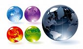 foto of globe  - Color glossy globes - JPG 