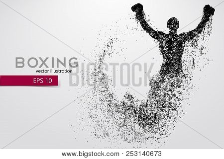 Poster: Boxing Silhouette Background And Text