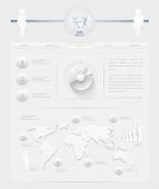 foto of web  - Vector infographic themed white web site design template - JPG 
