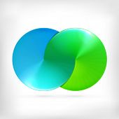 pic of merge  - Abstract sign of two merged circles - JPG 