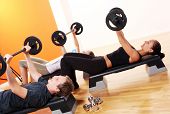 stock photo of fitness  - people group  doing fitness exercise - JPG 