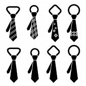 pic of symbols  - vector tie black symbols - JPG 