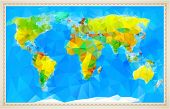 pic of map  - Stylized vector world map - JPG 