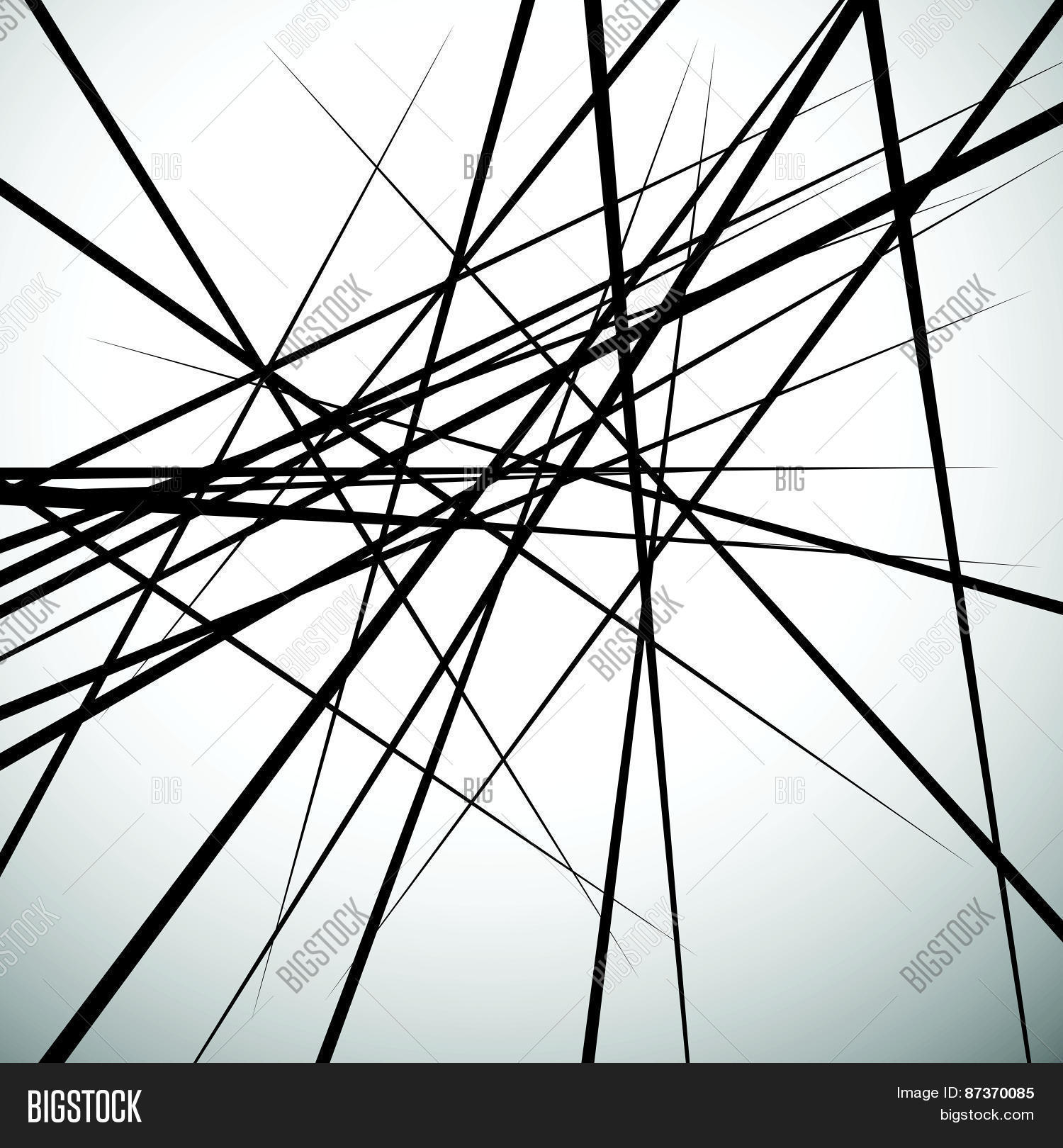 Contemporary Line Drawing Artists : Random lines abstract background vector photo bigstock