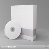 stock photo of objects  - CD box template - JPG 