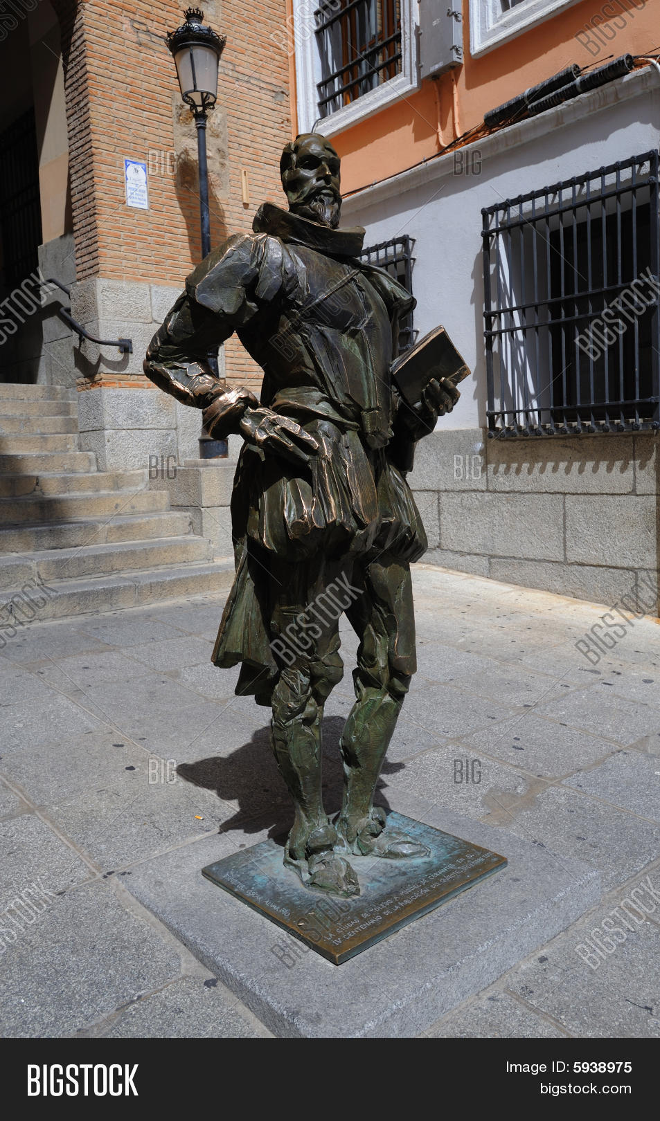 Miguel De Cervantes Statue Toledo Image & Photo Bigstock