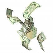pic of money  - 3D Money Concept with clipping path - JPG 