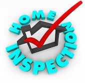 image of home  - A red check mark in a house box surrounded by the words Home Inspection - JPG 
