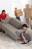 foto of pals  - University students moving in together - JPG 