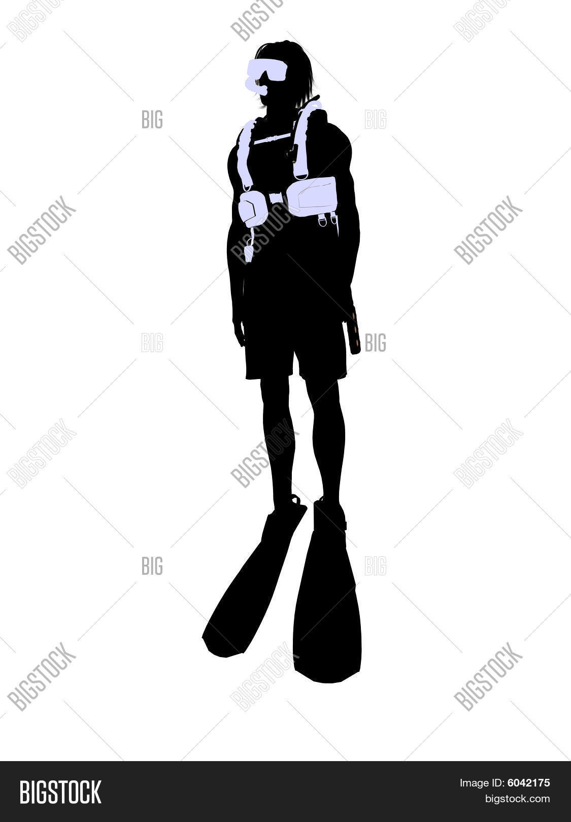 Female Scuba Diver Illustration Silhouette Stock Photo & Stock Images Bigstock