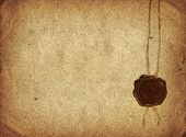 image of credence  - Old paper with wax seal - JPG 