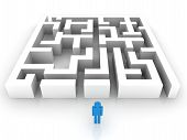foto of puzzle  - Illustration of the confused labyrinth puzzle or problem - JPG 