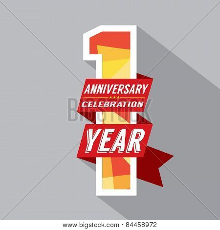first year anniversary celebration design.