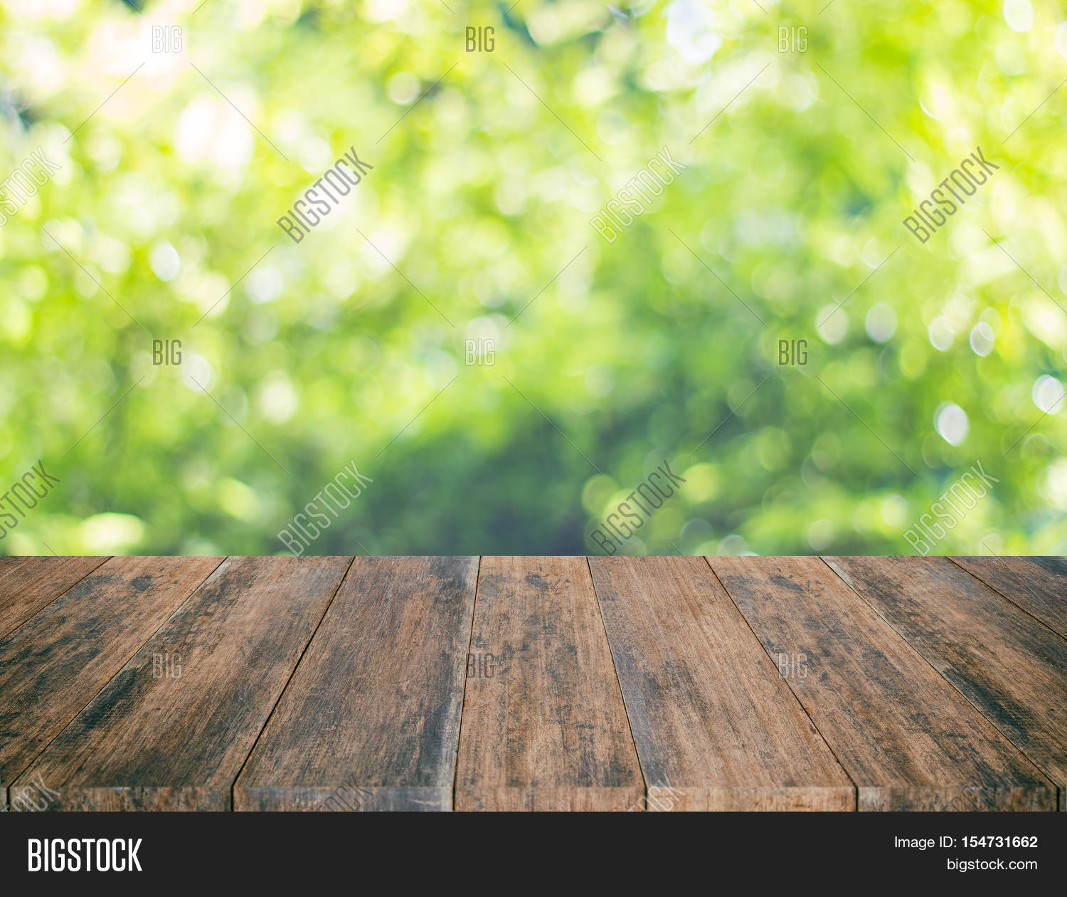 Wood Table Blur Tree Background Image Photo Bigstock