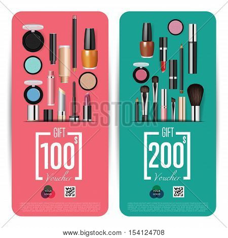 Discount coupons on beauty products vector free