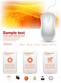 stock photo of mouse  - Shiny computer mouse website template - JPG 