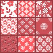 image of drapery  - Floral Seamless Backgrounds - JPG 