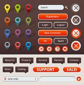 stock photo of web  - Collection Of Website And GPS Navigation Elements For Your Web Projects - JPG 