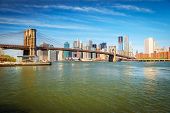 picture of bridge  - Brooklyn bridge and Manhattan - JPG 
