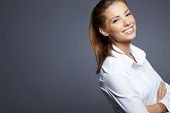 pic of grey  - beautiful businesswoman portrait - JPG 