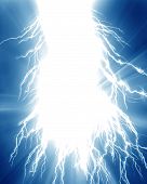 foto of discharge  - Intense electrical discharge on a dark background - JPG 