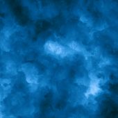 stock photo of blue  - Brooding abstract blue background composed of indistinct cloud shapes - JPG 