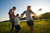 picture of family  - happy family outdoors - JPG 