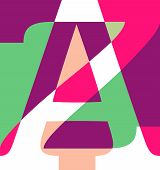 image of incorporate  - Abstract Vector illustration incorporating the letters A and Z - JPG 