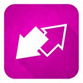 exchange violet flat icon, christmas button 