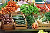 pic of market  - Fresh and organic vegetables at farmers market - JPG 