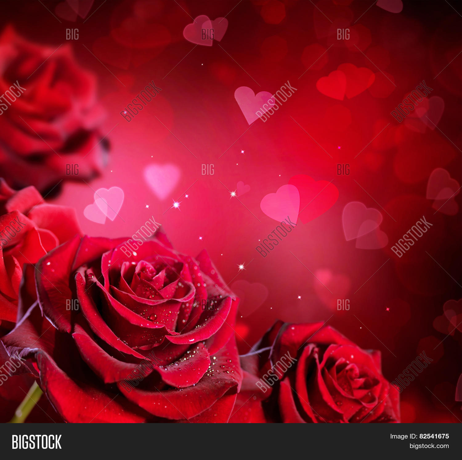 Roses Hearts Background. Valentine Image & Photo Bigstock