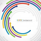 stock photo of leadership  - Colored arrows vector - JPG 