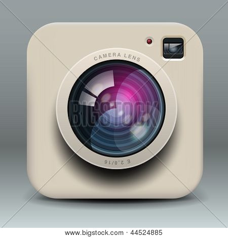 White Photo Camera Icon Vector & Photo | Bigstock