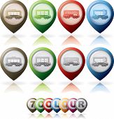 stock photo of industrial  - Industry & Heavy industry icons set pictured here from left to right: 
Tank Car Box Car Open platform car Hopper car. 
Vector icons saved as 7 color version placed at separate layers artwork saved as EPS v. 10. - JPG 