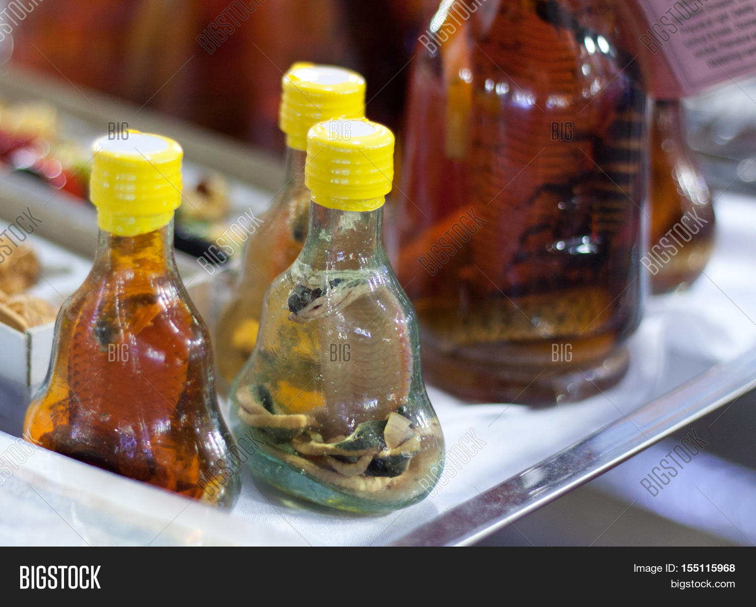 Bottle Alcohol Snake On White Image & Photo Bigstock