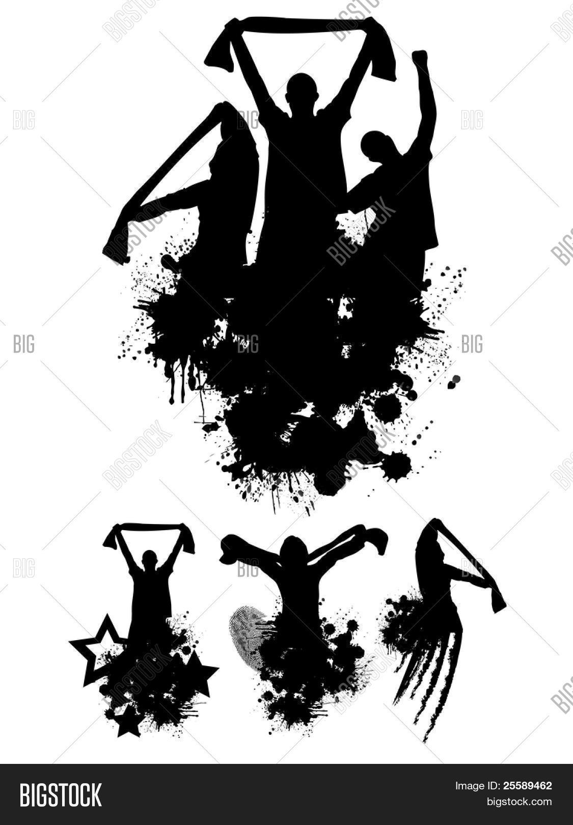 Set Vector Football Fans Vector & Photo Bigstock