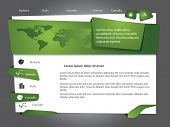 stock photo of web  - Green Vector web site design template - JPG 