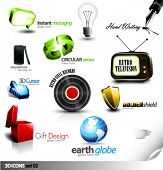 pic of orb  - Set of detailed 3D vector Icons  - JPG 