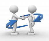 picture of handshake  - 3d people  - JPG 