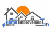 picture of home  - Vector illustration of home improvement icon on white background - JPG 
