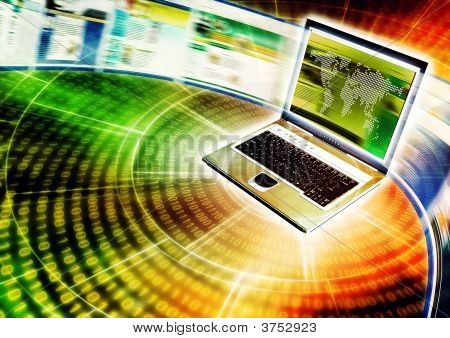 Picture or Photo of Conceptual image for Internet. Great images for IT and technology design project.