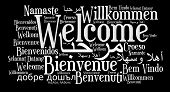 picture of education  - Welcome phrase in different languages - JPG 
