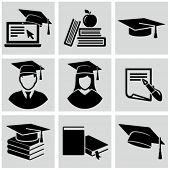 stock photo of illustration  - Education icons set - JPG 