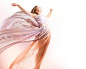picture of people  - Beautiful Girl in blowing Dress Flying - JPG 