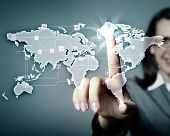 stock photo of world  - Modern Business World - JPG 