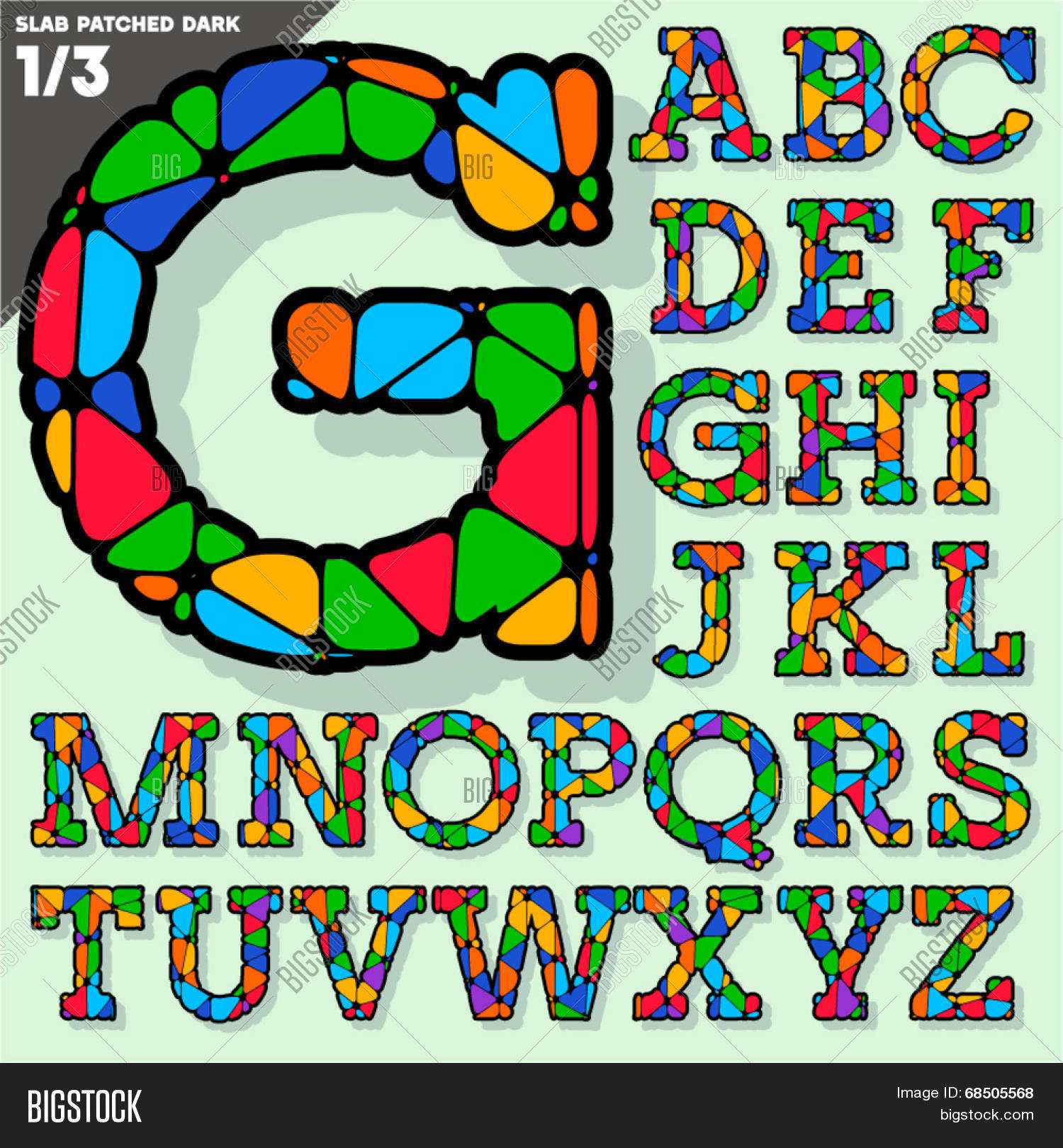 festive carnival font vector
